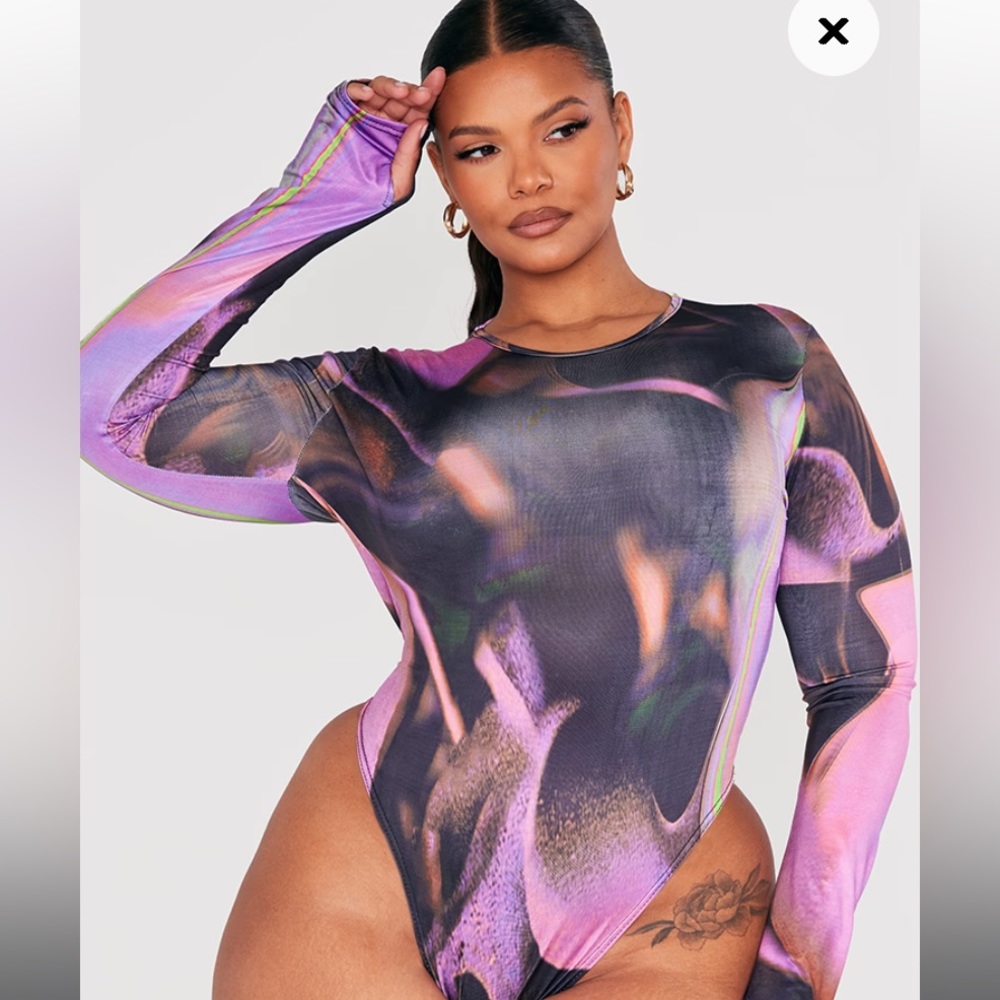 Hot Pink Swirl Bodysuit
